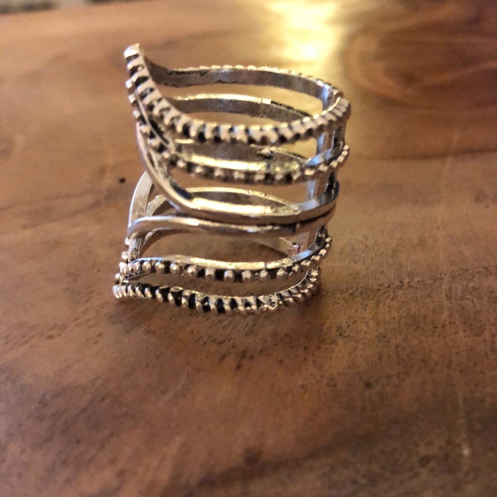Silver Boho Statement Ring - image 5